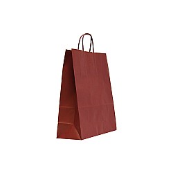 Sacosa kraft Bordeaux 25x11x31 cm mâner rasucit