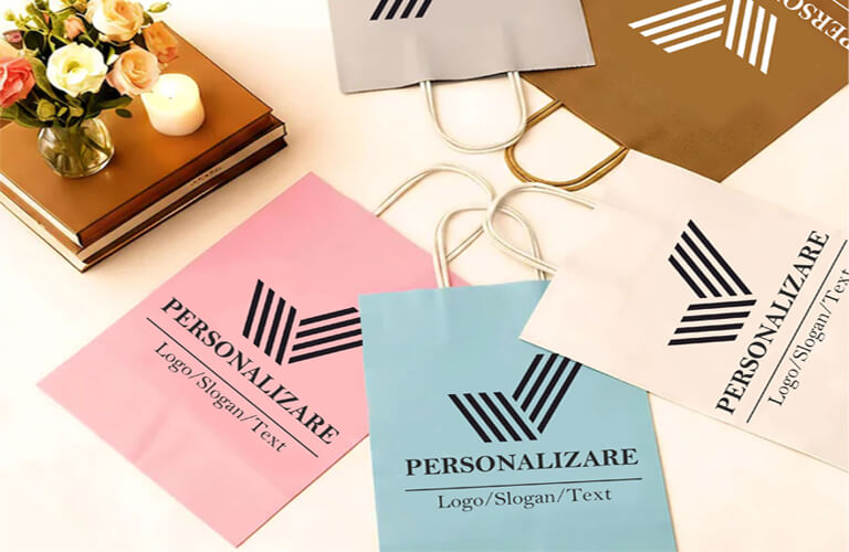 Pungi personalizate din hartie kraft